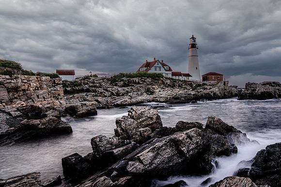 Sunset on the Portland Head Light