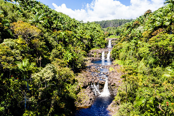 Triple waterfall near Hilo
