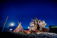 Driftwood, painting with light, La Push, WA