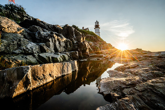 Sunrise on the Portland Head Light