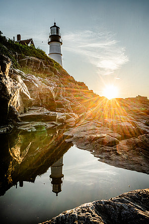 Sunrise on the Portland Head Light